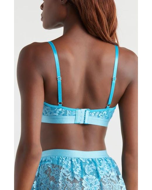 Kilo Brava Blue Triangle Lace Bralette