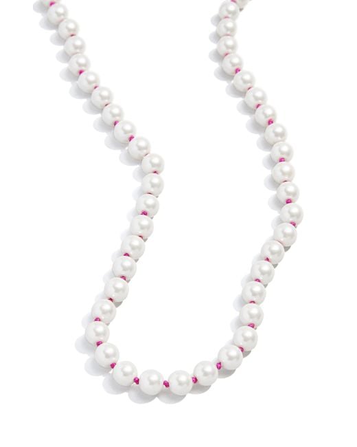 BaubleBar White Juliet Imitation Pearl Beaded Necklace