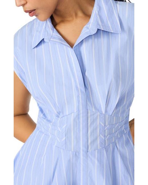Steve Madden Blue Arielle Bubble Hem Minidress