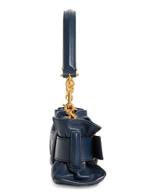 Balmain Blue Mini Anthem Leather Shoulder Bag