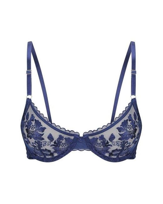 KAT THE LABEL Blue Annabelle Underwire Bra
