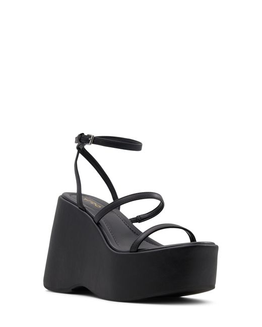 ALDO Kasie Ankle Strap Platform Sandal in Black Lyst