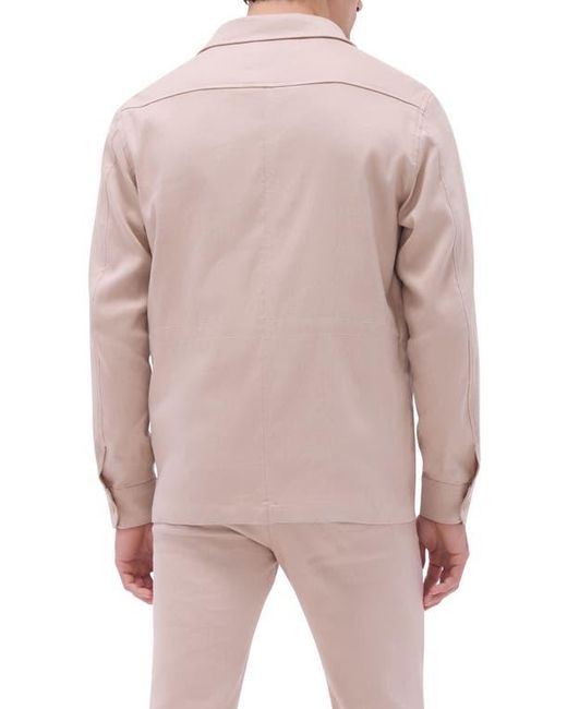 Bugatchi Multicolor Linen Blend Safari Jacket for men