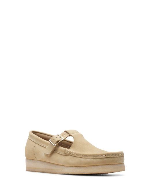 Clarks Natural Wallabbe T-Bar Loafer