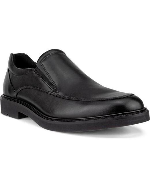 Ecco Black Metropole London Apron Toe Shoe for men