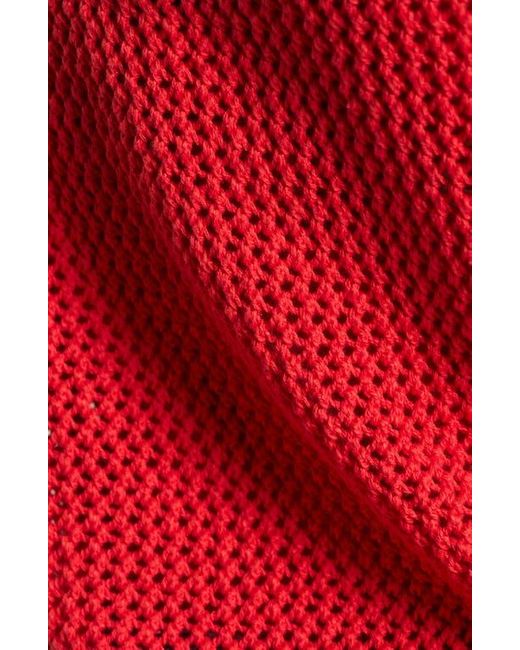 Sanctuary Red Open Stitch Sweater Tank