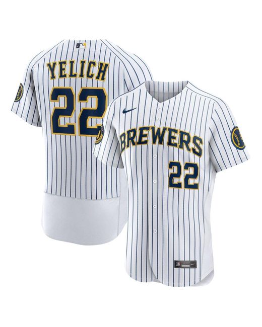 Nike Christian Yelich White Milwaukee Brewers Alternate Authentic ...