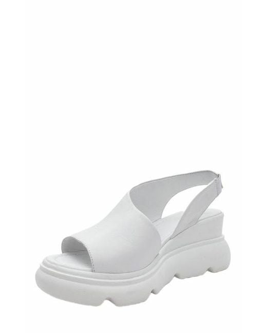 Forever & Always Shoes Gray Agusto Leather Platform Sandal