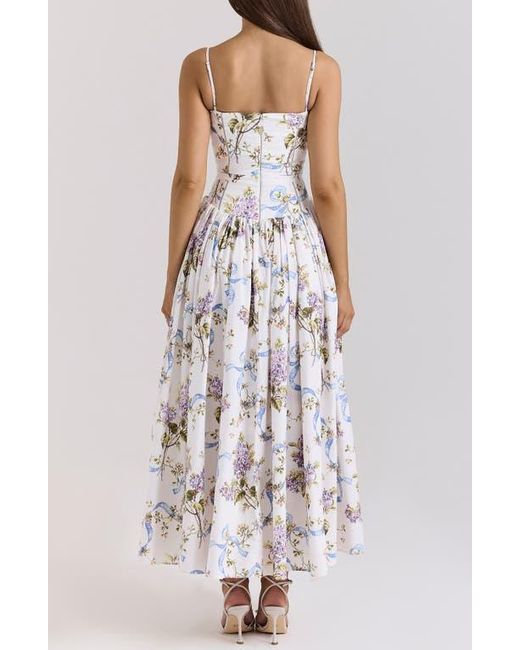 House Of Cb White Ysabella Floral Maxi Sundress