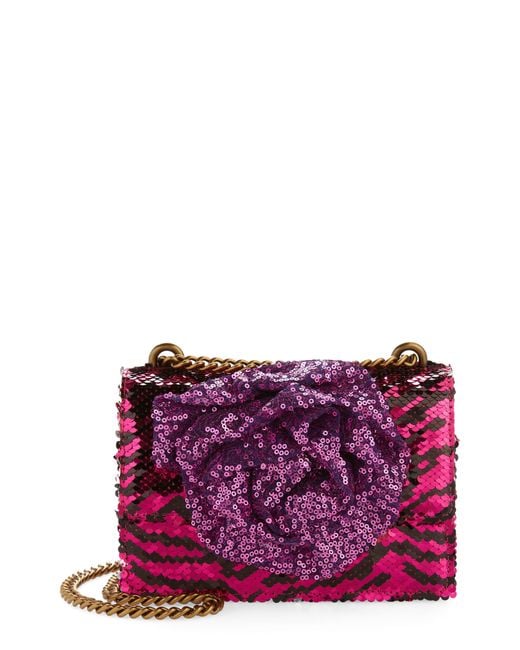 Kurt Geiger Small Shoreditch Sequin Crossbody Bag in Purple Lyst