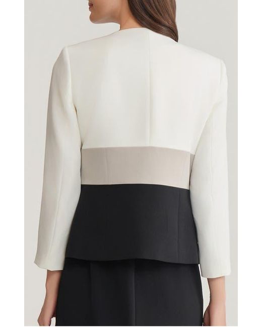 Kasper Gray Colorblock Jacket