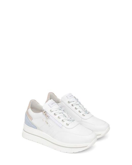 Nero Giardini White Side Zip Wedge Sneaker