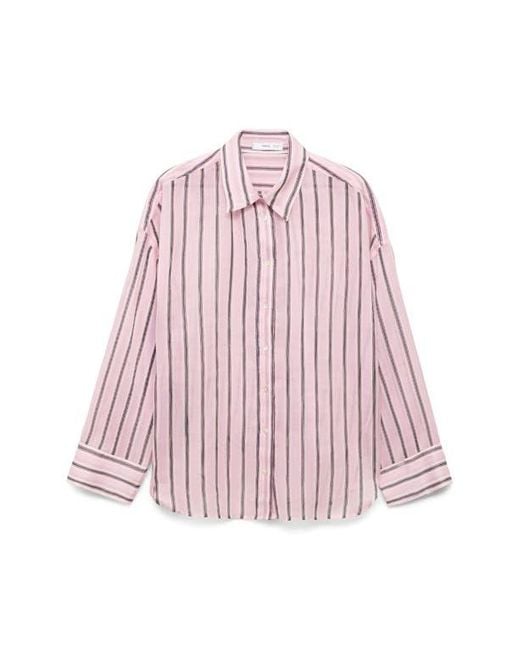 Mango Pink Stripe Button-Up Shirt