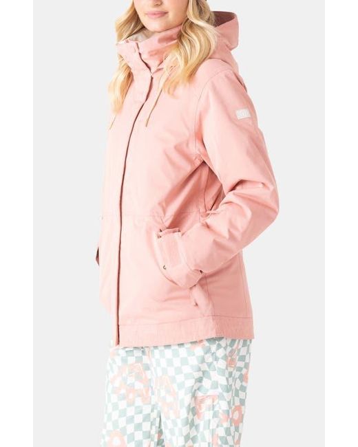 Roxy Pink Billie Water Resistant Hooded Insulated Jacket