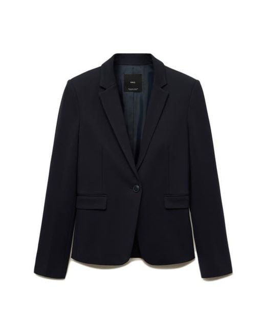 Mango Blue Slim Fit Suit Jacket