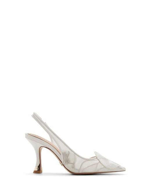 Ted Baker White Ari Slingback Pointed Toe Pump