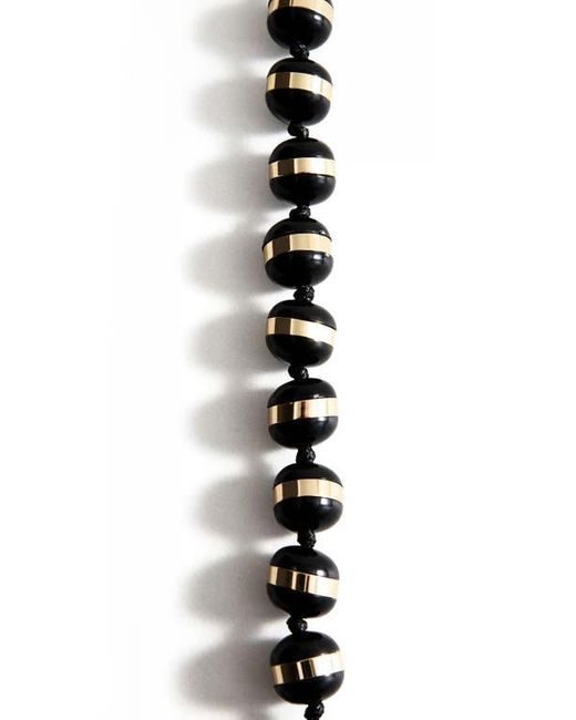 Mango Black Banded Bead Necklace