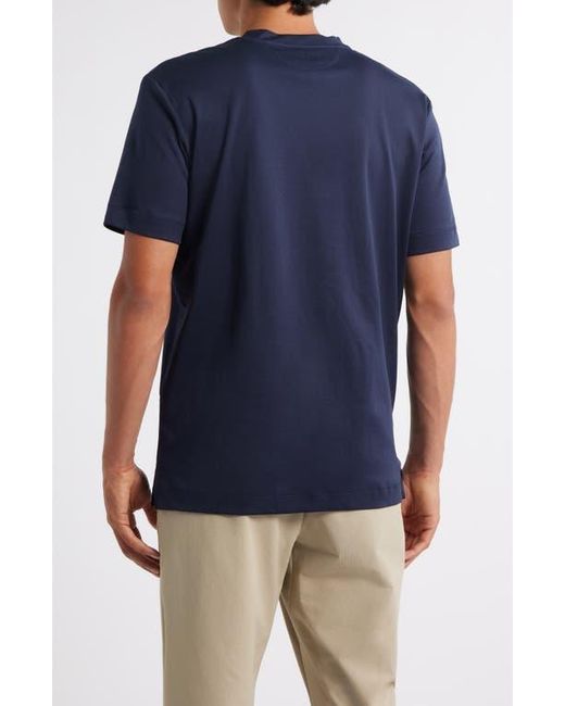 Aurélien Blue Aur1 Solid Cotton T-Shirt for men