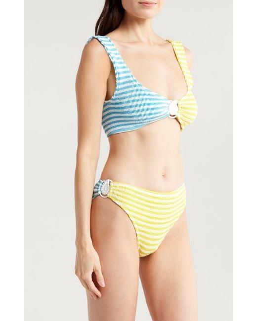 Cleonie Yellow Colorblocked Bikini Bottoms
