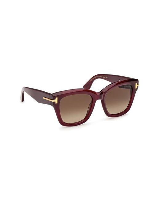 Tom Ford Brown 53Mm Gradient Butterfly Sunglasses