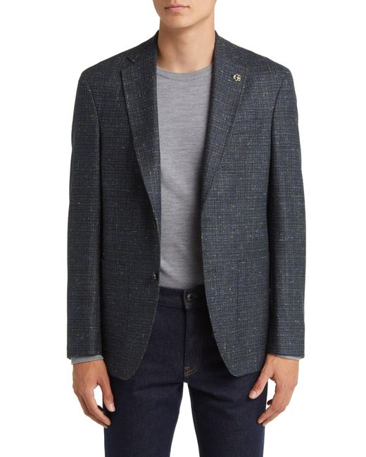 Ted Baker Gray Keith Slim Fit Soft Construction Neppy Wool & Silk Sport Coat for men