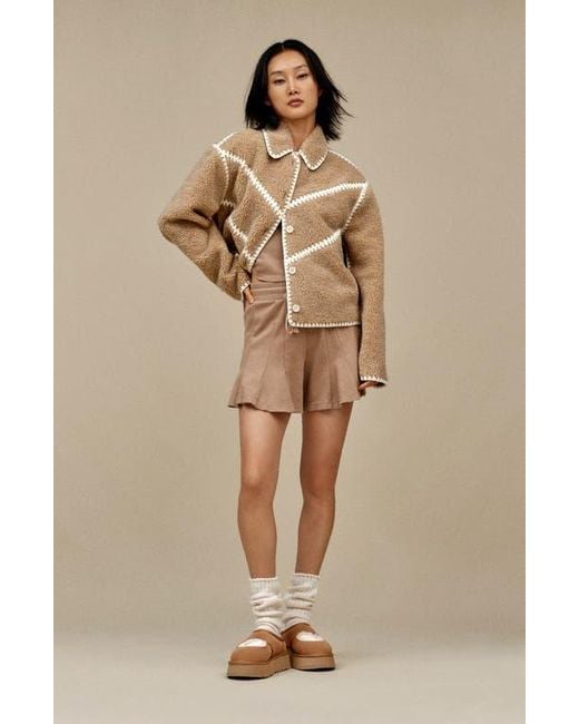 Ugg Brown Bea Genuine Shearling Lined Platform Mary Jane