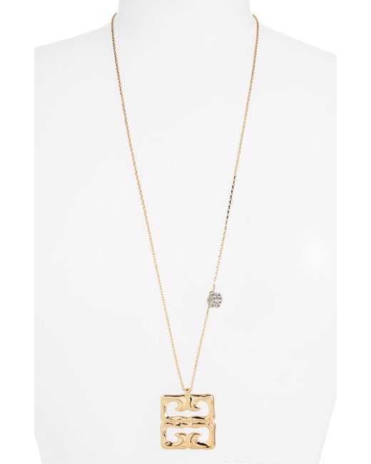 Givenchy 4g Liquid Pendant Necklace in Metallic | Lyst