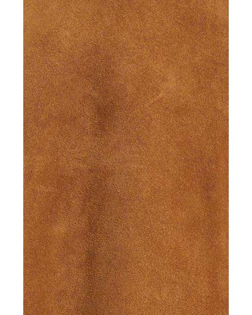 Veronica Beard Brown Walters Crop Suede Barn Jacket