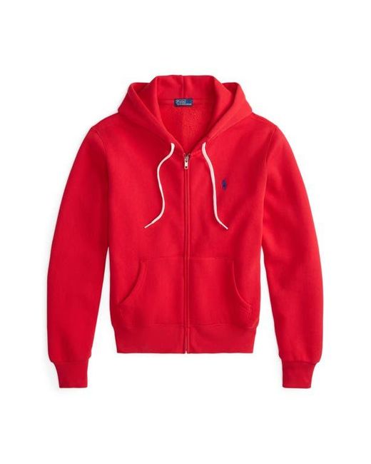 Polo Ralph Lauren Red Full Zip Fleece Hoodie