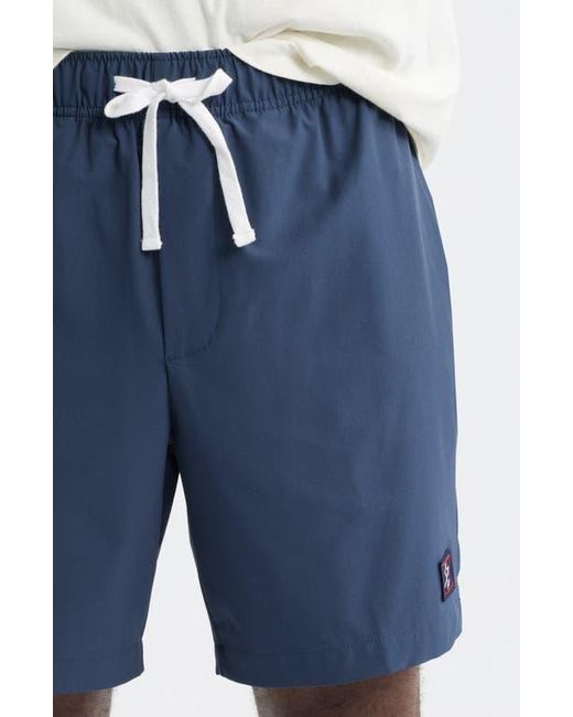 Dark Seas Blue Warwick Stretch Drawstring Shorts for men