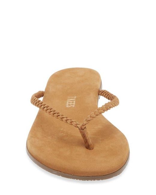 TKEES Natural Lily Braid Flip Flop