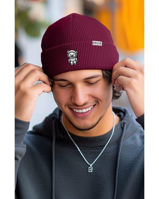 Alix Red Ice Bear Beanie for men