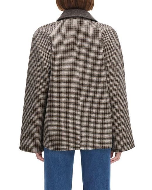 FAVORITE DAUGHTER Brown The Cameron Houndstooth Wool Blend Coat