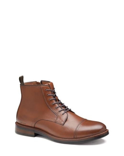 Johnston & Murphy Brown Durham Waterproof Cap Toe Boot for men