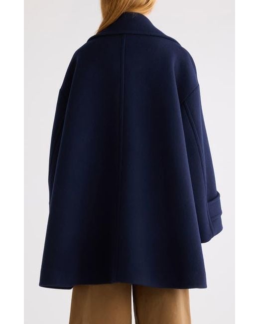 Chloé Blue Iconic Soft Wool Blend Coat
