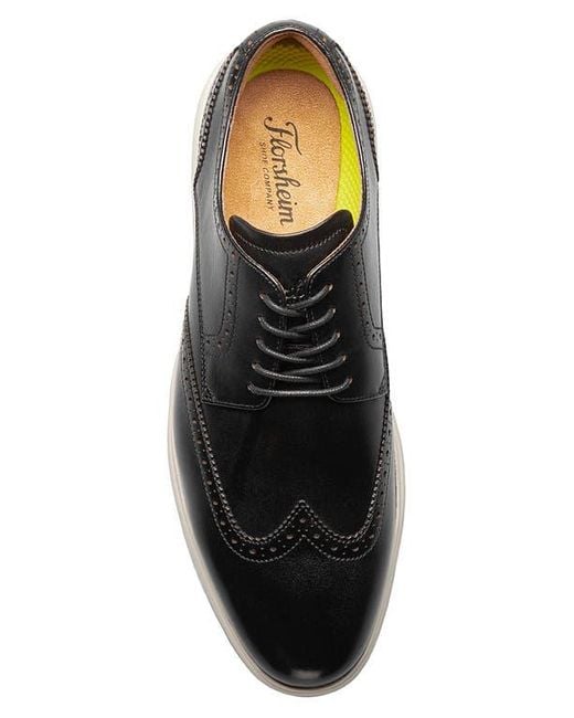 Florsheim Black Dash Wingtip Derby for men