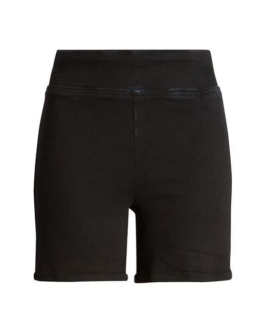 FRAME Black Jet Set Pull-on Denim Shorts