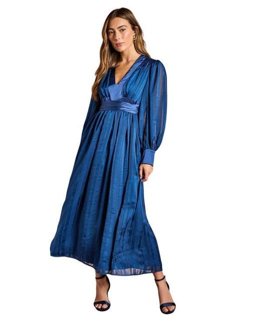 Coast Women's Blue V-Neck Long Sleeve Maxi Dress Coast Women's Blue V-Neck Long Sleeve Maxi Dress