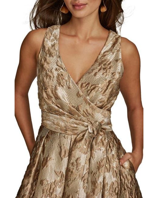 Donna Karan Natural Metallic Jacquard Ballgown
