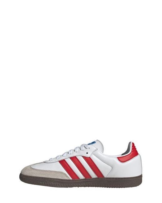 Adidas White And Better Scarlet Samba Og Trainers for men