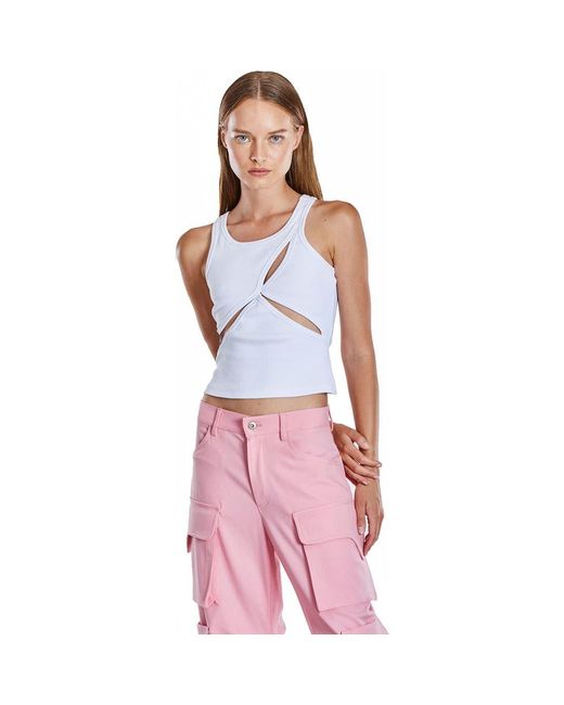 MOTHER OF ALL Pink Ariel Rib Top