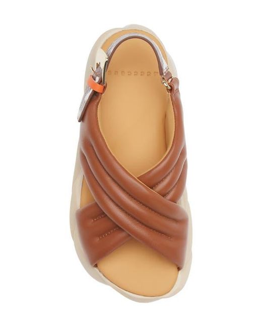 4Ccccees Brown Mellow Mana Platform Slingback Sandal