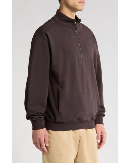Vans Brown Oversize Half Zip Pullover for men