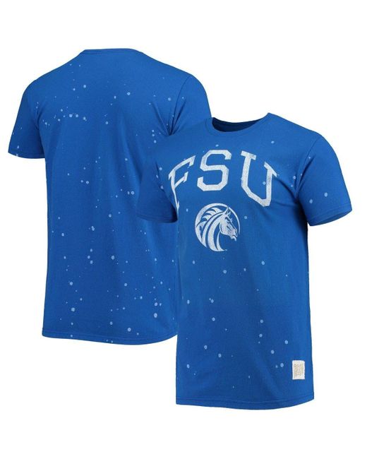 Retro Brand Blue Original Fayetteville State Broncos Bleach Splatter T-shirt At Nordstrom for men