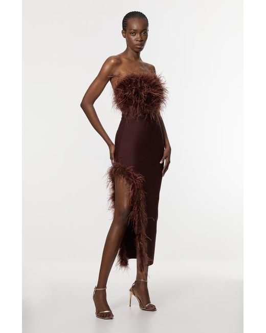 brown bandeau midi dress Rent Nobody's Child Brown Bandeau Gayle Midi Dress main image 0