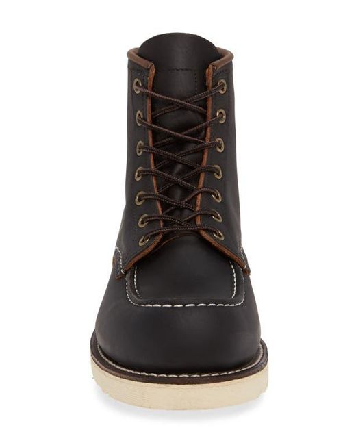 Red Wing Black 6 Inch Moc Toe Boot for men