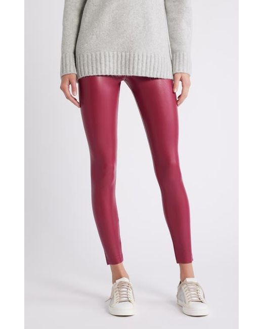 Commando Red Control Top Faux Leather Leggings
