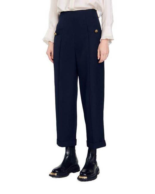 Sandro Blue Wide Legs Trousers