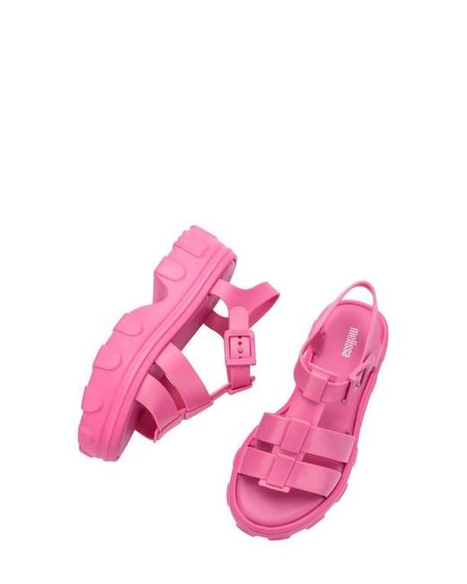 Melissa Pink Ella Ankle Strap Platform Sandal