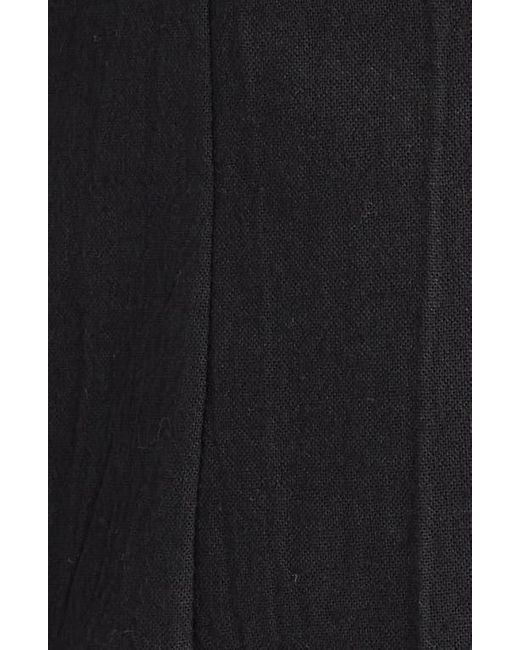 TOPSHOP Black Contrast Binding Strapless Cotton Top